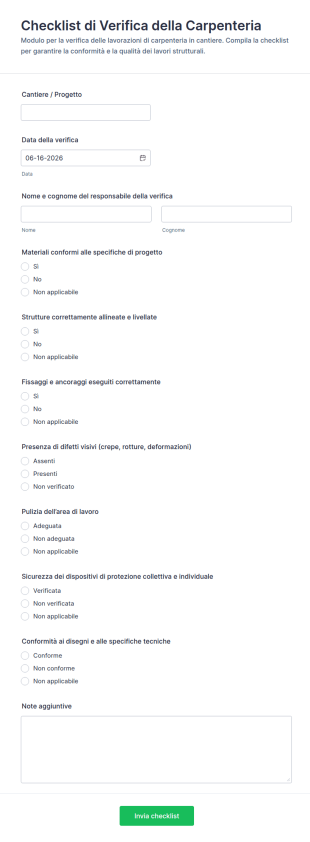 Checklist Di Valutazione