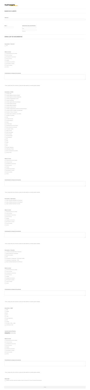 Checklist Documentos Form Template