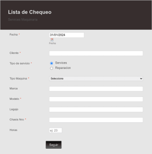 Checklist Maquinas