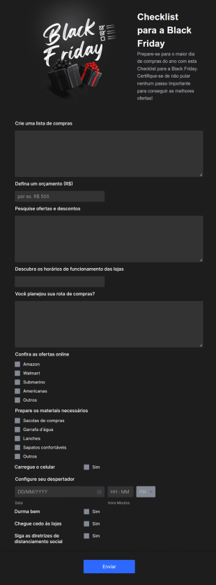 Checklist Para A Black Friday