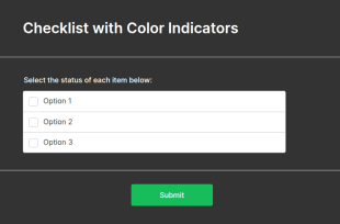 Checklist With Color Indicators Form Template