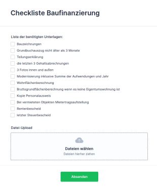 Checkliste Baufinanzierung
