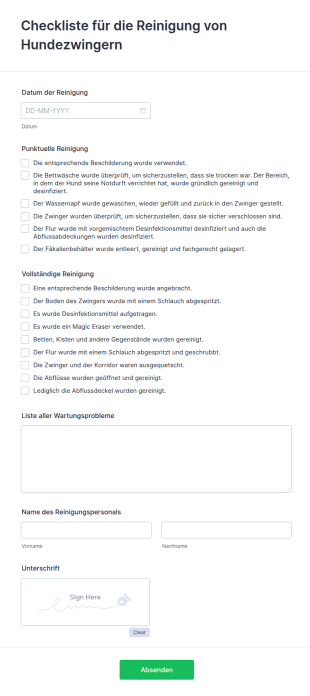 Checkliste Für Die Reinigung Von Hundezwingern