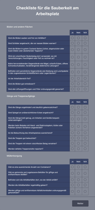 Checkliste Für Die Sauberkeit Am Arbeitsplatz
