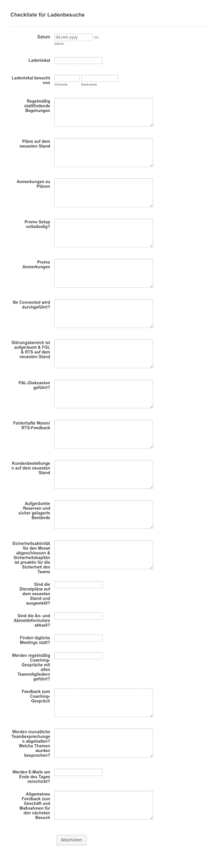 Checkliste Für Ladenbesuche