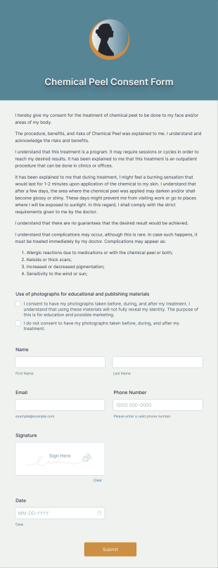 Chemical Peel Consent Form Template