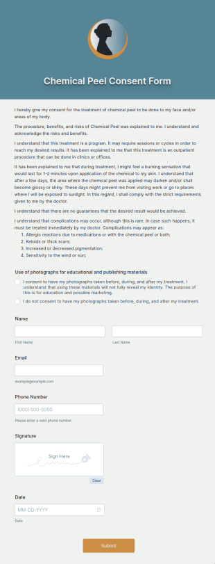 Chemical Peel Consent Form Template