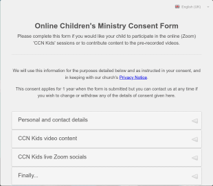Childrens Ministry Consent Form Template