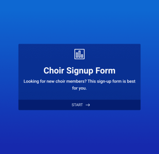 Choir Signup Form Template