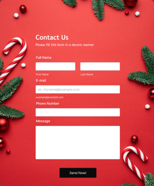 Christmas Contact Form Template