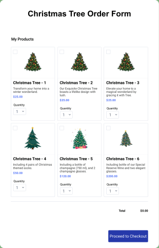 Christmas Tree Order Form Template