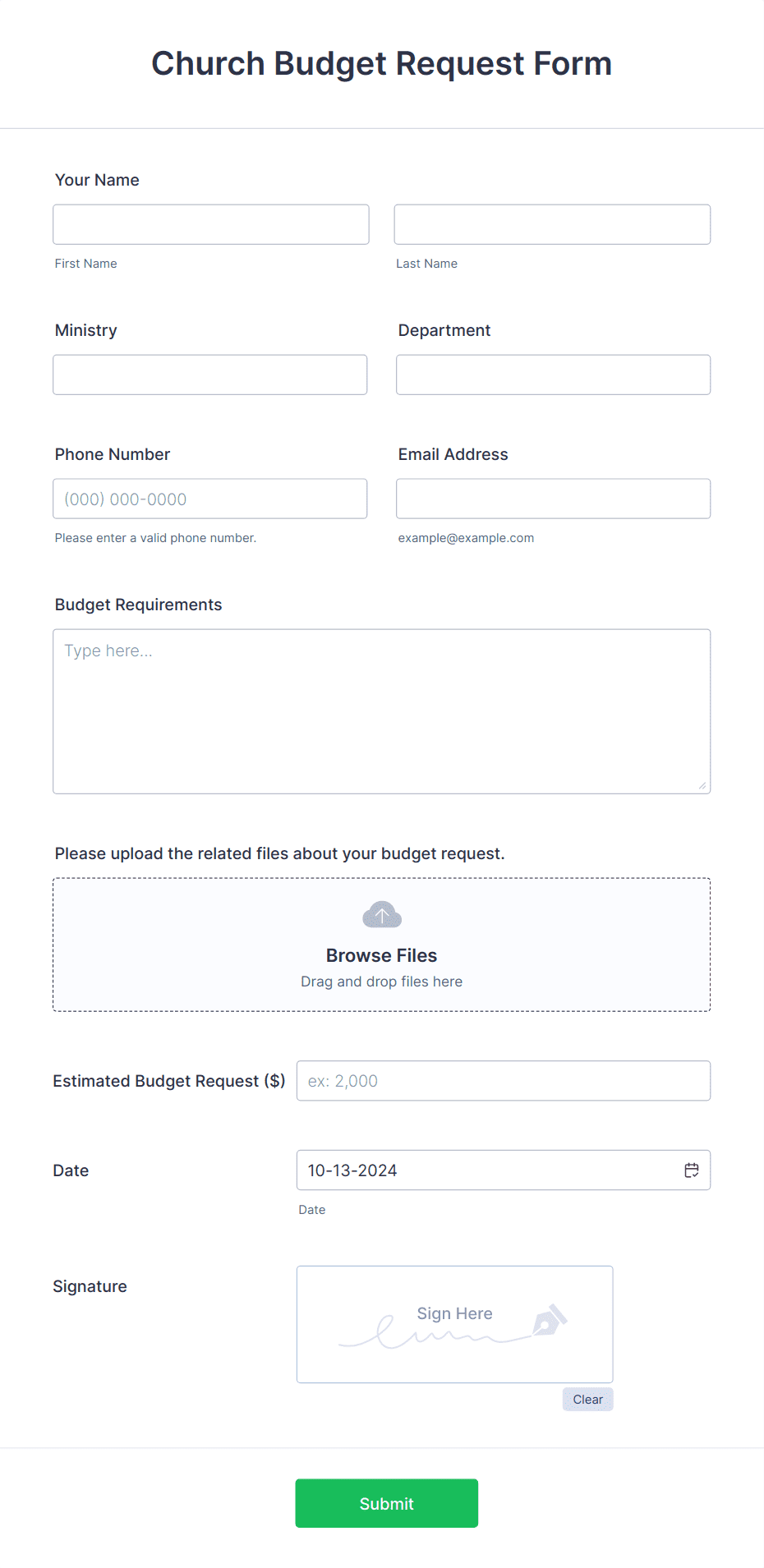 church-budget-request-form-template-jotform for Free Printable Church Financial Forms Church Budget Request Form Template | Jotform for Free Printable Church Financial Forms