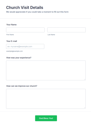 Church Form Template
