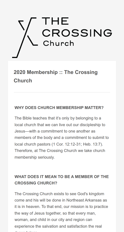 Church Membership Renewal