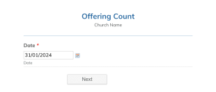 Church Offering Count Form Template