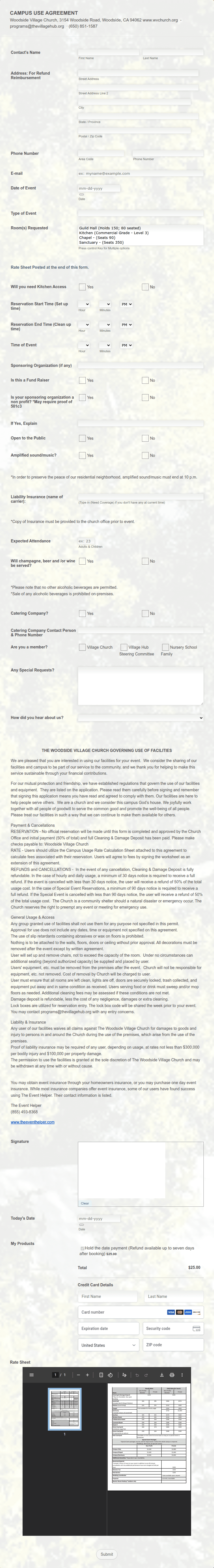 Church Vendor Application Form Template | Jotform