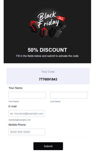 Claiming Coupon Form Template