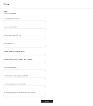 Clash Of Clans Rehberiniz Form Template