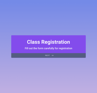 Class Registration Form Template