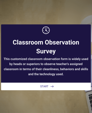 Classroom Observation Survey Form Template