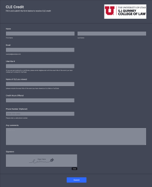 CLE Credit Form Template