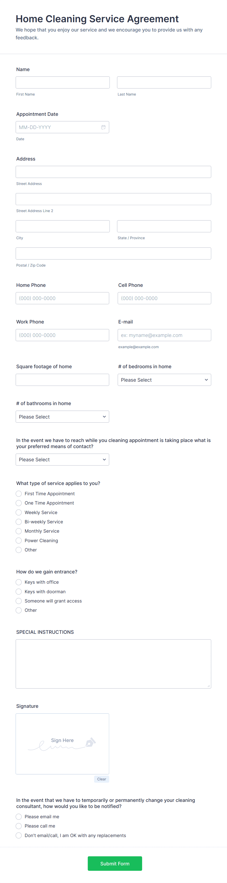 20+ Cleaning Forms | Jotform 20-cleaning-forms-jotform