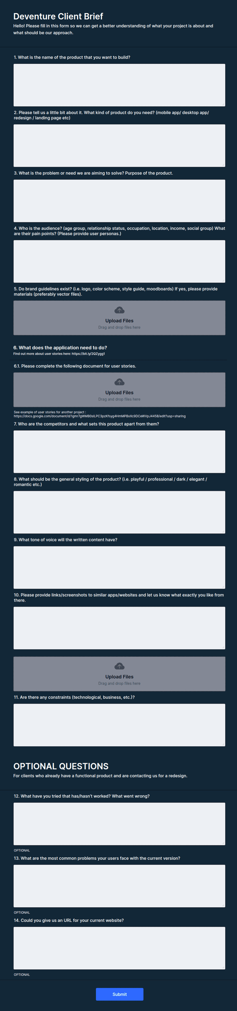 Client Description Example Client Brief Form Template | Jotform