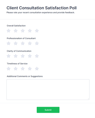 Client Consultation Satisfaction Poll Form Template