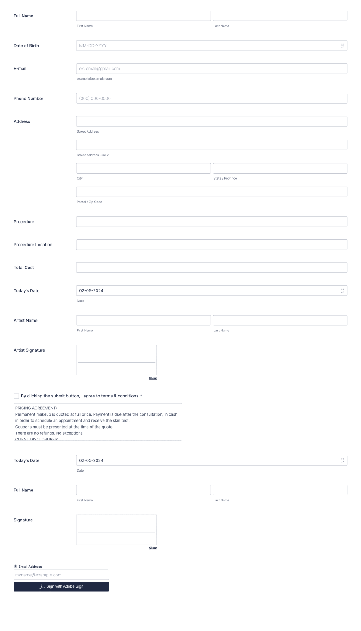 Client Disclosure Form Template | Jotform