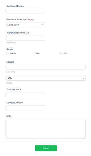 Client And Company Information Collection Form Template