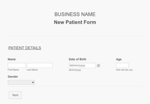 Clinic New Patient Form Template