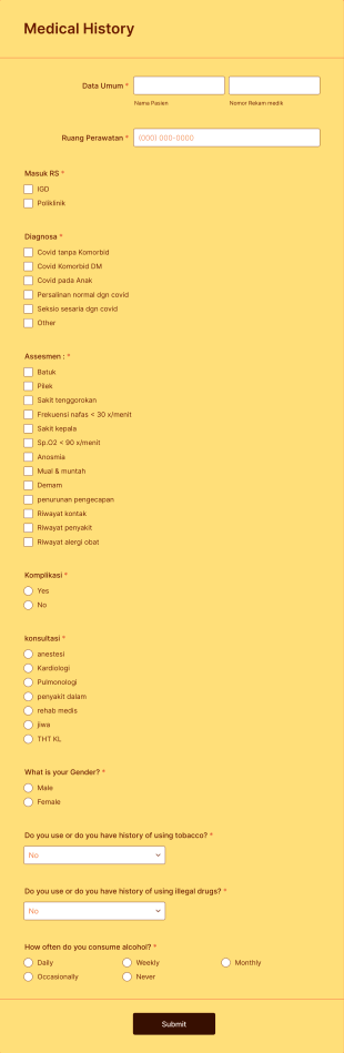 Clinical Pathway Form Template