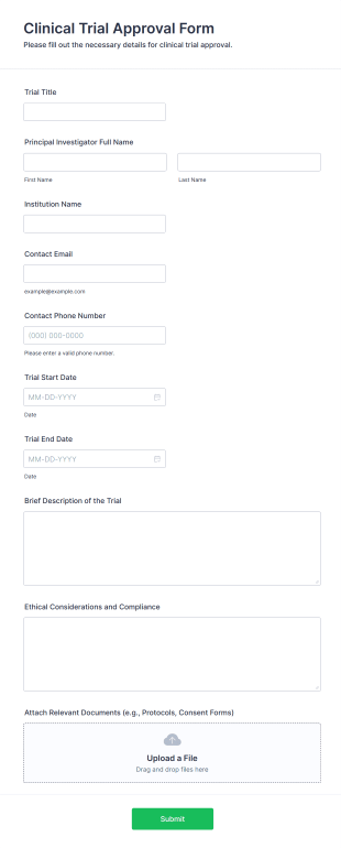Clinical Trial Approval Form Template