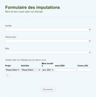 Clone Of :  Formulaire Des Imputations Version 2 Form Template