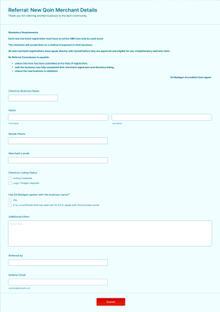 Clone Of Referral: New Qoin Merchant Details.V2 Form Template
