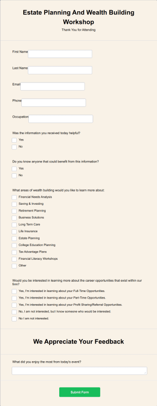 Virtual Launch Event Feedback Form Template