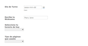 Cierre De Turno Form Template