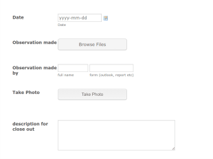 Close Out Form Template