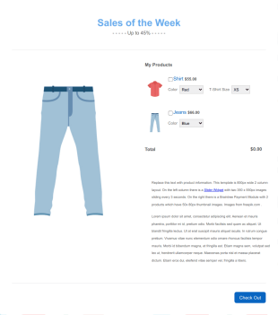 Clothing Order Form Template WorldPay UK