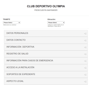 Club Deportivo Olympia Inscripcion