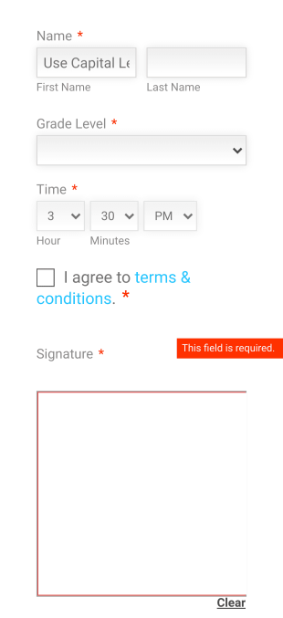 Club Sign In Form Template