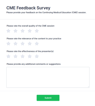 CME Feedback Survey Form Template