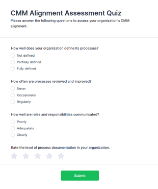 CMM Alignment Assessment Quiz Form Template