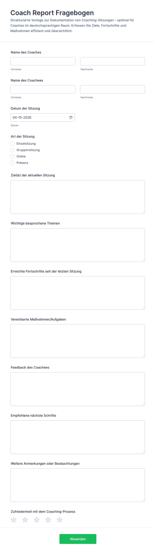 Coach Report Formulare