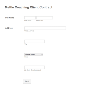Coaching Contract Form Template