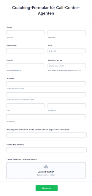 Coaching Formular Für Call Center Agenten