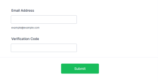 Code Verification And Email Confirmation Form Template
