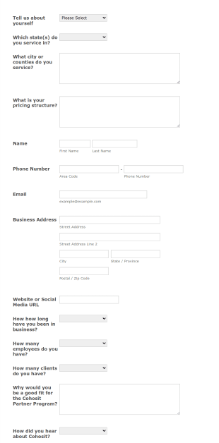 Partner Program Qualification Form Template