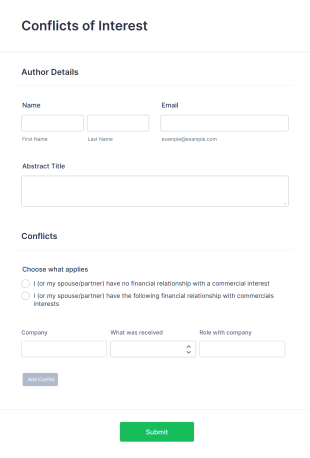 COI Form Template