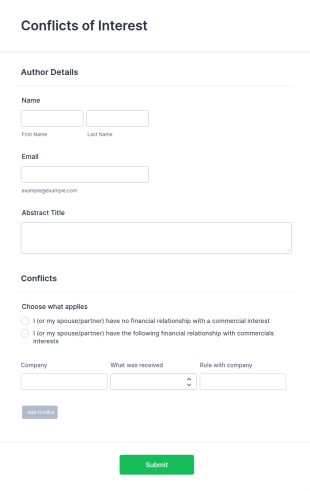 COI Form Template
